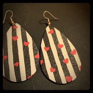 Large leather earrings